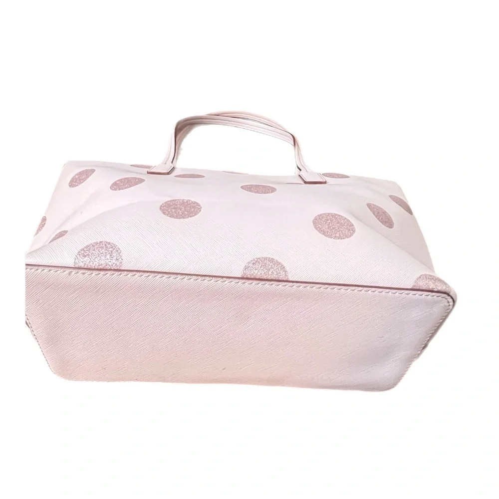 Kate Spade Pink Polka Dot Tote Bag Measurement 14.5 x 5 x 9